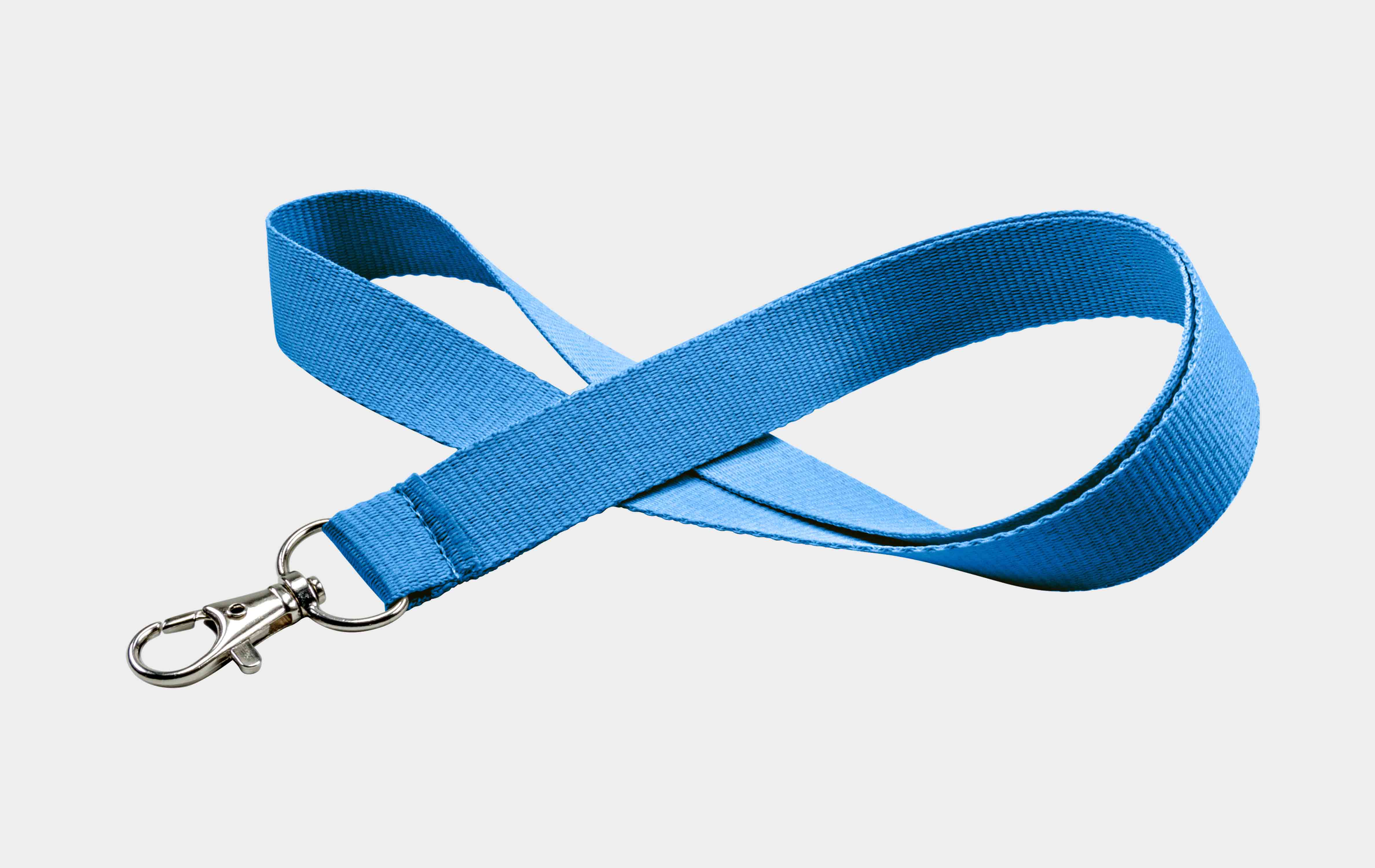 Schlüsselbänder 20 mm, easy going Haken, blau